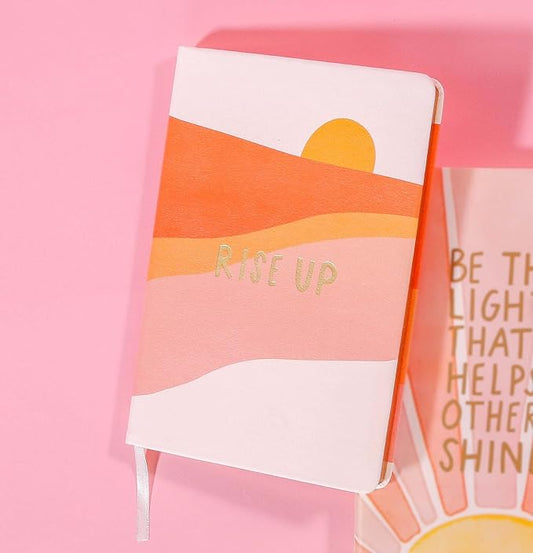 Eccolo World Traveler Thimblepress Lined Journal Notebook, Flexi-Cover, Rise Up, 256 Ruled Pages, Gilded Edge Paper, Ribbon Bookmark, 5.75-x-8.25 inches