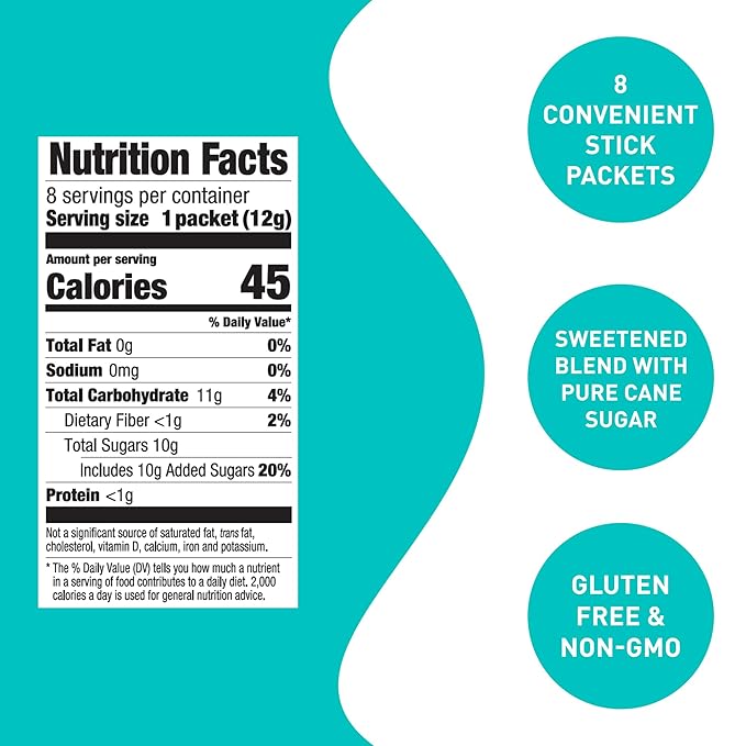 Aiya Japanese Sweetened Matcha Powder to Go Sticks - Ceremonial Grade, Vegan-Friendly, Gluten-Free - 8 Individually Packed Single-Serving Sticks for Freshness and Convenience