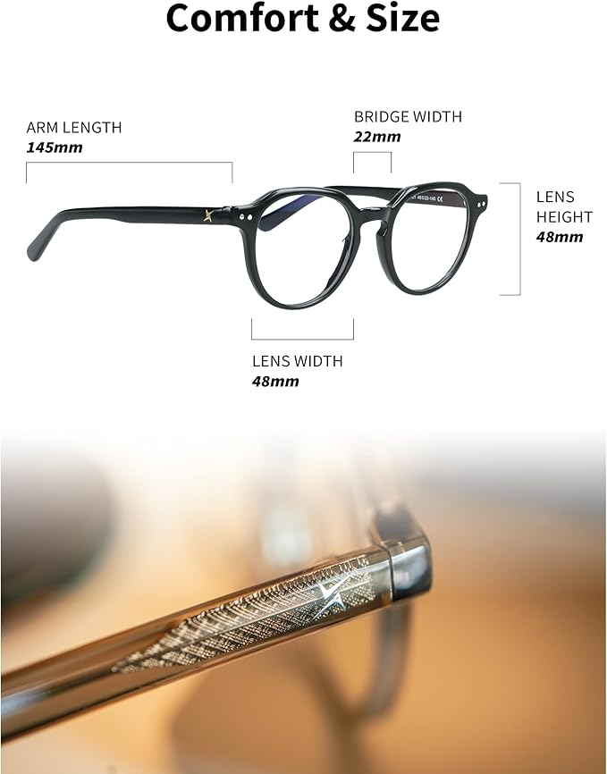 Xenvue Blue Light Blocking Glasses for Men – Premium + Stylish Computer and Screen Eyewear, Reduce Eye Strain