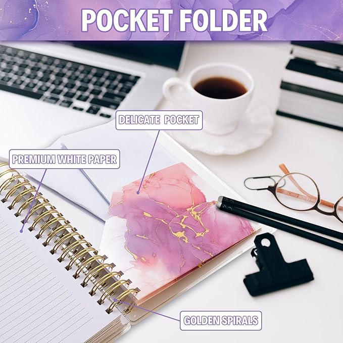 Planner 2025-2026, Large 18 Months Academic Daily Weekly Monthly Planner Yearly Agenda July. 2025–Dec. 2026, 7.9" x 9.8", Page Tabs, Separator Page, Pocket Folder, Bookmark, Stickers, Sticky Note Set