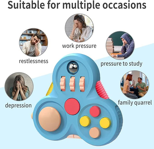 Fidget Toys for Adults,1PCS Fidget Pad Easter Basket Stuffers for Boys Girls,Sensory Toys Stress Relief Cube Clicker Controller,ADHD Autism Fidget Spinner for Office Desk Travel Games