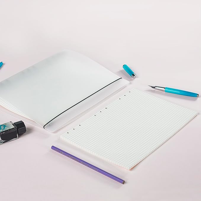 90 Sheets Planner Refill Paper 5mm Squared Inserts Paper B5 9 Holes Binder Grid Notepaper for Filofax Bullet Journals Diary (7.09x10.04 inch)