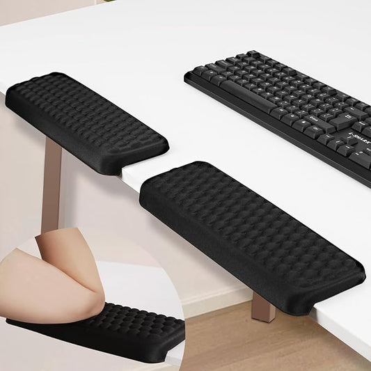 L-Shaped Desk Edge Cushion,2-Piece Keyboard Wrist Rest,Computer Ergonomic Elbow Pads for Long Hours of Work,Gaming,Studying