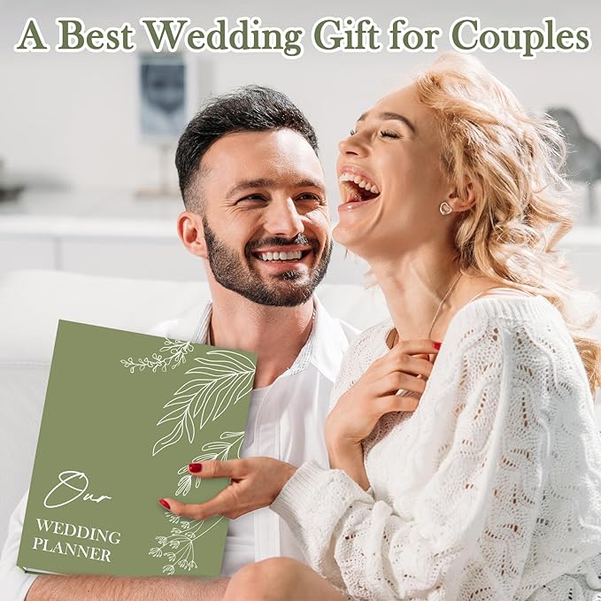 Wedding Planning Book and Organizer for Bride Newly Engaged Couples 222 Pages Bridal Wedding Planner Organizer Notebook with Sticker Checklists & Calendars for Bride To Be