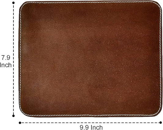 RUSTIC TOWN Leather Mouse Pads for Laptop Computer PC Gaming Apple Executive Work Desk Handmade Desk Mouse Mat