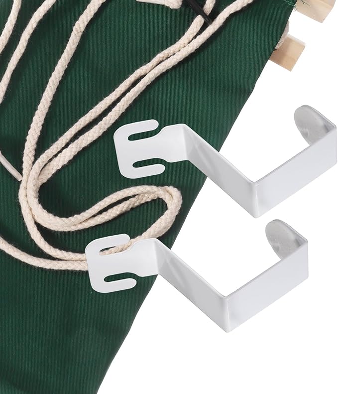 PATIKIL Foot Hammock Under Desk, Adjustable Foot Rest Sling with Hooks Portable Desk Footrest for Airplane Travel Home Office, Dark Green Style 1