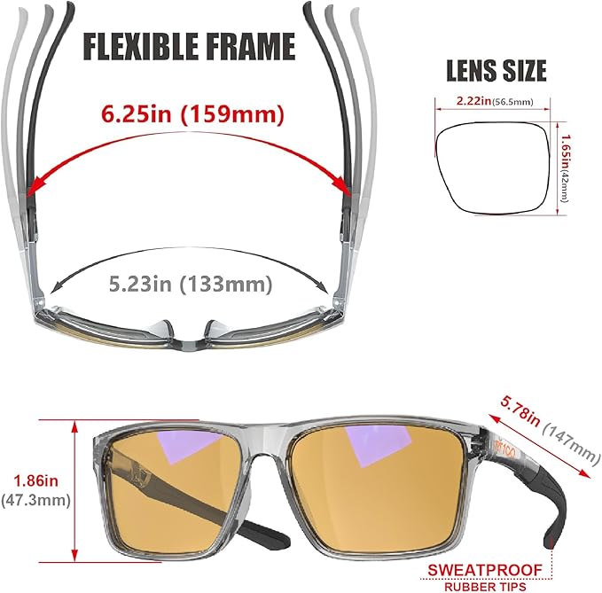 HD Premium Gaming and Computer Screen Yellow Tint Glasses Blue Light Blocking 86% Reduce Glare Anti Eyestrain