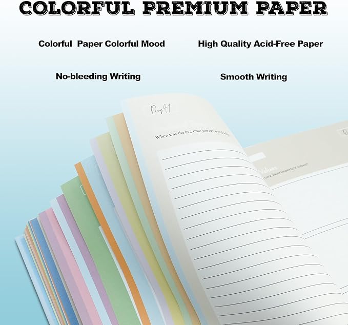 365 Day Mindfulness Journal, Daily Prompts Guided Notebook for Self Discovery Thoughtful Diary