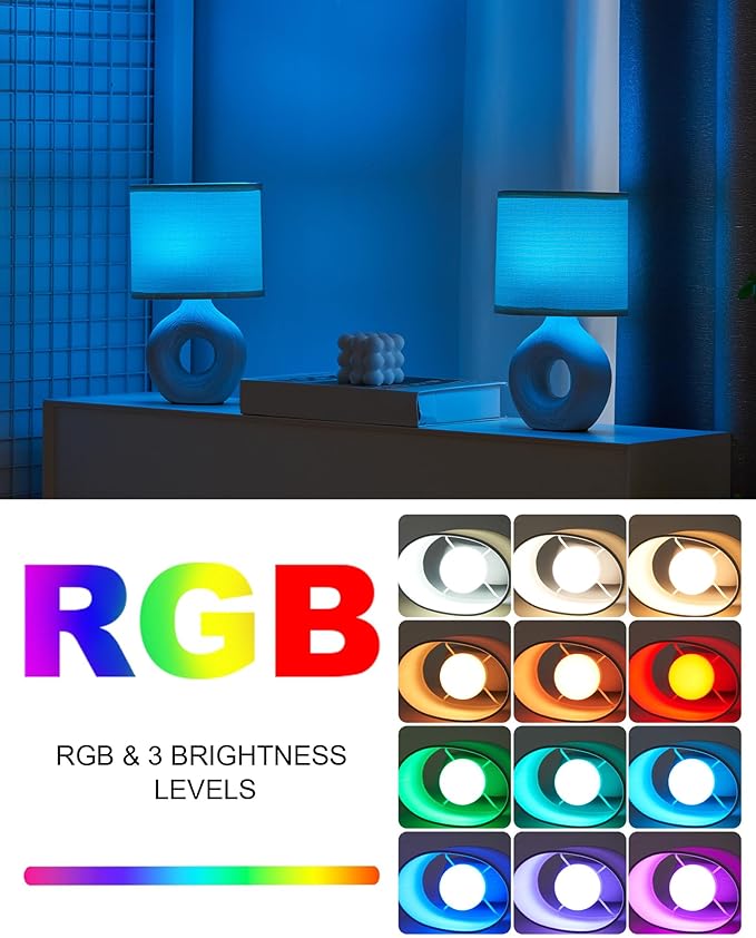 UMEXUS 10’’ Small Cordless Table Lamp with Timer & Dimmer, Battery Operated Rechargeable Lamp with Remote, Portable Light for Bedroom Living Room Outdoor Patio Bedside Bathroom Fabric Shade Beige