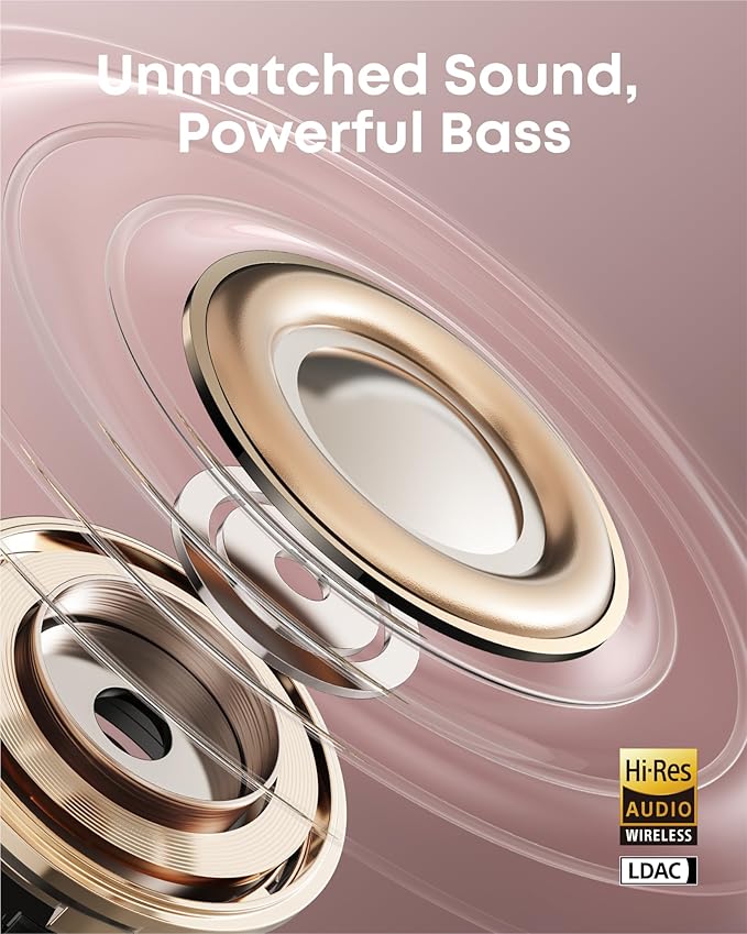 Soundcore AeroClip by Anker, Open-Ear Earbuds, Clip-On Headphones, Adaptive Comfort, Clear Calls with 4 Mics and AI, Stable Fit, 12mm Drivers for Powerful Bass, Hi-Res, Open-Ring Design