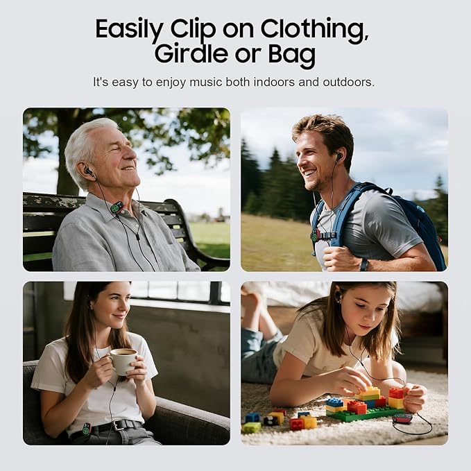 Mp3 Player with LED Light,idoooz X2 8GB Mini Mp3 Music Player,Clip Mp3 Player for Sports,Gym,Jogging,Running,Lossless Sound Quality