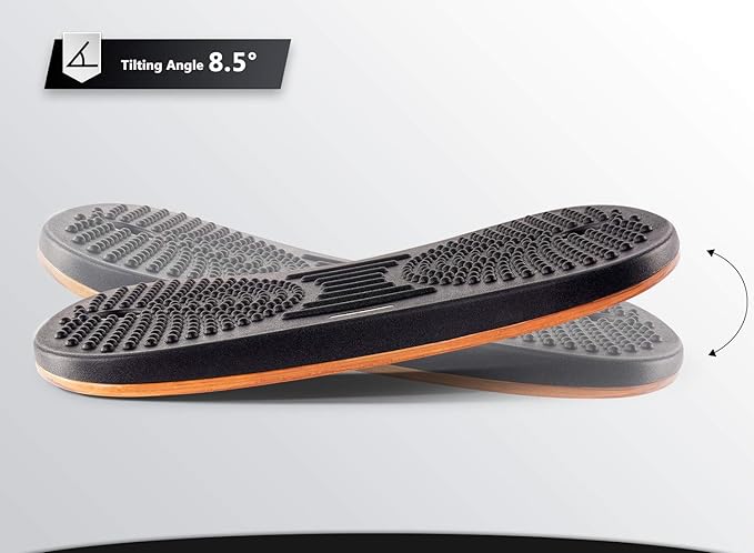 FEZIBO Standing Desk Mat Balance Board, Anti Fatigue Mat Standing Desk Office, Wobble Board with Ergonomic Design, Obsidian Black