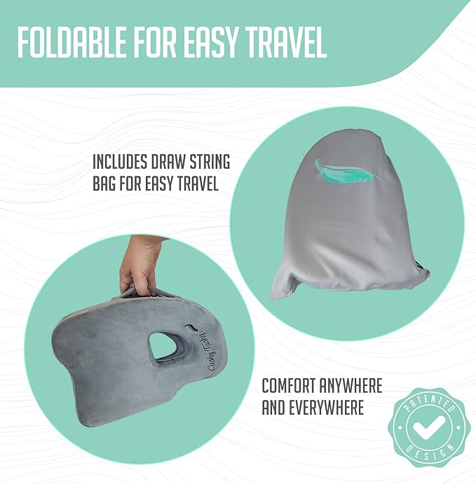 Premium Foldable Piriformis Cushion - Piriformis Pain and Sciatic Pain Relief Cushion - for Home & Office Use, Perfect for Travel or Driving