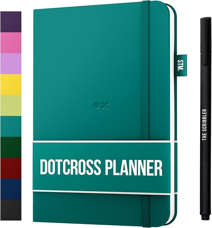 Daily Planner 2025 (Undated) | B5 Dotcross | Your All in One Day Organizer, At A Glance Weekly Agenda, Yearly Calendar Book | Planners for Personal, Professional, Academic & Work Goals and Schedule