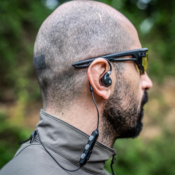 Electronic Shooting Ear Protection, Bluetooth 5.4 Shooting Ear Buds Noise Cancelling & Sound Amplication Hearing Protection Earbuds, IP67 Dustproof Waterproof for Hunting, Gun Range