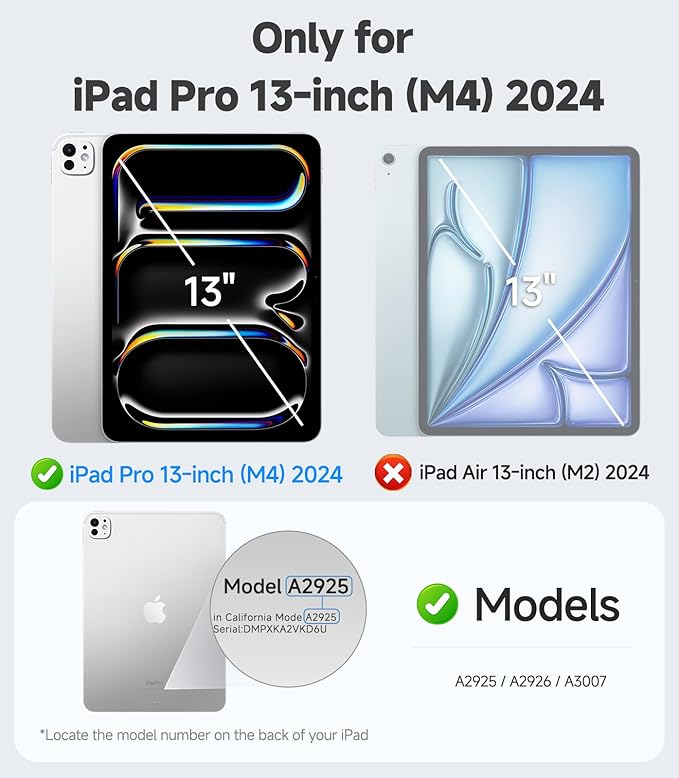 iGluz 2 Pack for iPad Pro 13 inch M4 7th Gen(2024) 9H+ Tempered Glass Screen Protector with Easy-Install Box[12FT Military Grade Shatterproof] Apple Pencil Compatible,HD Clarity,Scratch Resistant