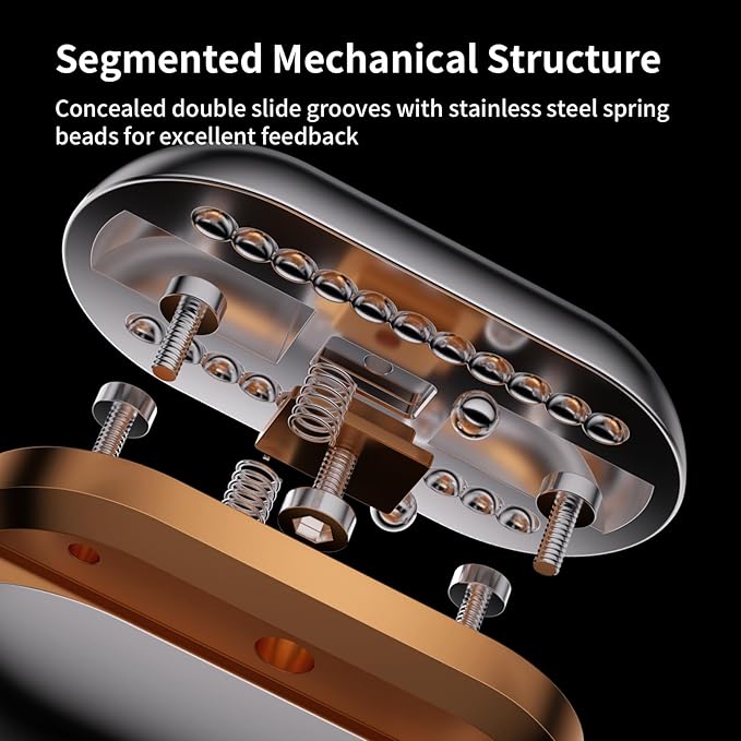 Fidget Mech Egg Finger Slider Fidget EDC Egg Sensory Metal Office Fidget Toys for Home Office Executive Desk Toys Adults Relieve Stress ADHD/Autism (Yellow)