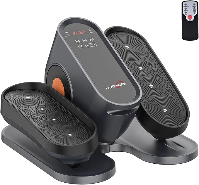 Under Desk Elliptical Machine, Electric Ellipse Leg Exerciser as Seen on Tv for Seniors with 12 Adjustable, Portable Quiet Elliptical Machine, Seated Pedal Exerciser with Remote Control