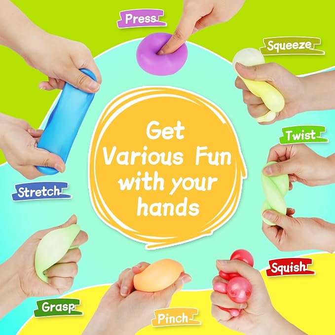 Mini Stress Cubes – Bulk Sensory Fidget Toys for Classrooms, Party Favors & Anxiety Relief – Slow Rising, Non-Toxic Desk Toys for Kids/Adults