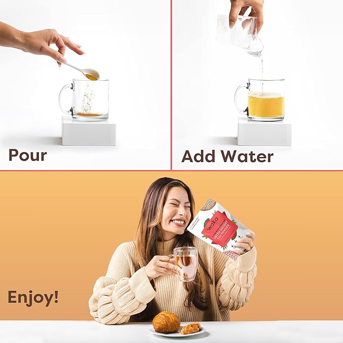 Waka Instant Green Tea Mix, Watermelon Flavored - 100% Tea Leaves, No Additives, Unsweetened Tea Powder in Bulk Pouch – Easy Quick Hot and Iced Teas, Up to 200 Cups (4.5oz)