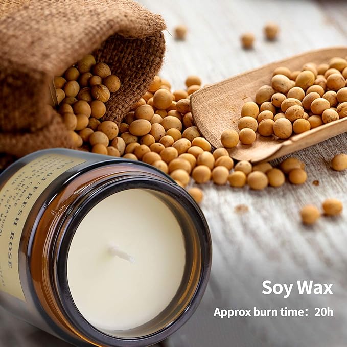 4 Pack Candles for Home Scented Candles Clearance, Aromatherapy Candle Gifts for Women, Natural Soy Wax Long Lasting Amber Jar Candles Set, Gifts for Birthday, Valentine's, Mother's, Anniversary