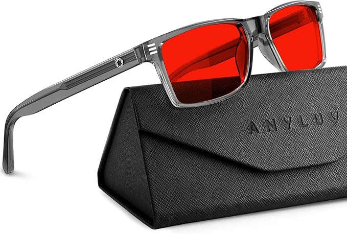 ANYLUV Blue Light Glasses Men Woman, Blue Light Blocking Glasses for Computer Gaming, Eye Strain Relief Eye Protection
