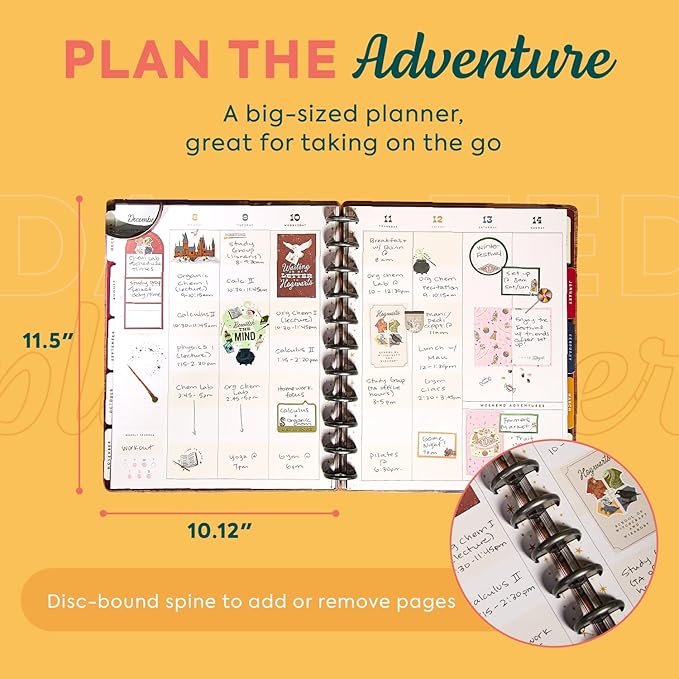 Happy Planner Harry Potter Disc-Bound 12-Month July 2025–June 2026 Planner, Big Size, Student Layout, Back to Hogwarts