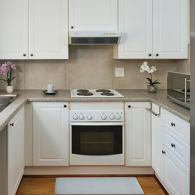 Anti Fatigue Kitchen Rugs Kitchen Mats for Floor,Cushioned Non-Slip Waterproof Ergonomic Comfort Rug Standing Mat for Kitchen,Doing Dishes,Floor,Home,Office,Sink,Laundry,Grey,17.3"x39"