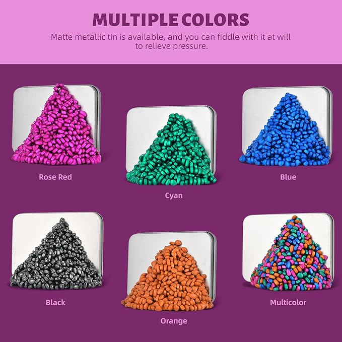 Magnetic Putty Stones,Multicolor More Than 600 Weak Magnetic Smooth Ferrite Pebbles, Magnet Rock Desk Toys and Time-Killer for Adults