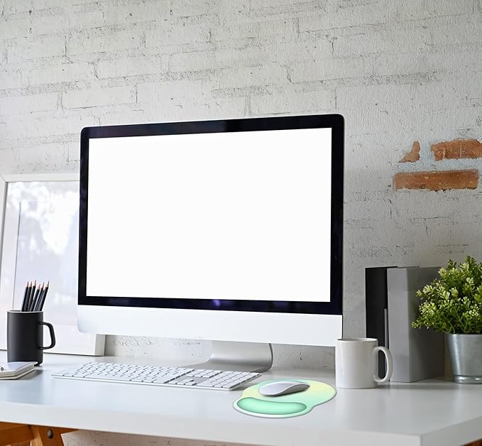 RICHEN Ergonomic Mouse Pad with Wrist Support,Non-Slip Rubber Base for Computer Laptop & Mac,Lightweight Rest for Home,Office & Travel (WRMP-30)