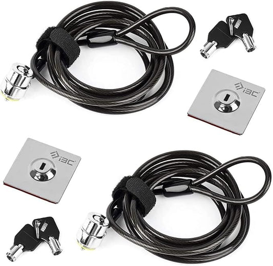 I3C Laptop Cable Lock Hardware Security Cable Lock Anti Theft, Anchor Plate & 2 Keys Compatible with Notebooks Smart Phone Tablet Electronic Products (2 Pack)