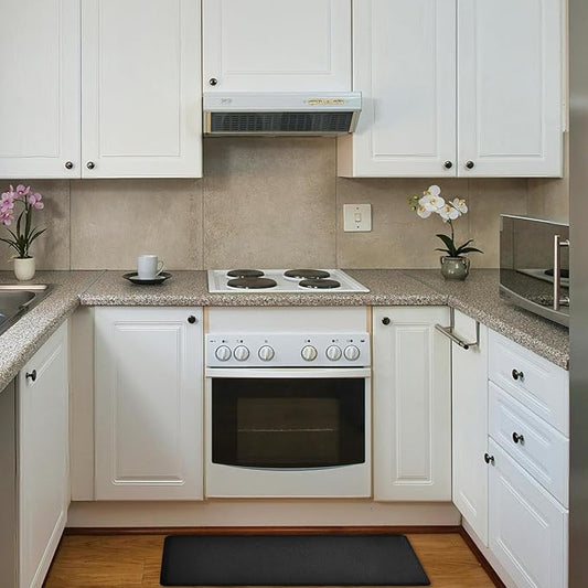 Anti Fatigue Kitchen Rugs Kitchen Mats for Floor,Cushioned Non-Slip Waterproof Ergonomic Comfort Runner Rug Standing Mat for Kitchen,Doing Dishes,Floor,Home,Office,Laundry,Black,17.3"x39"