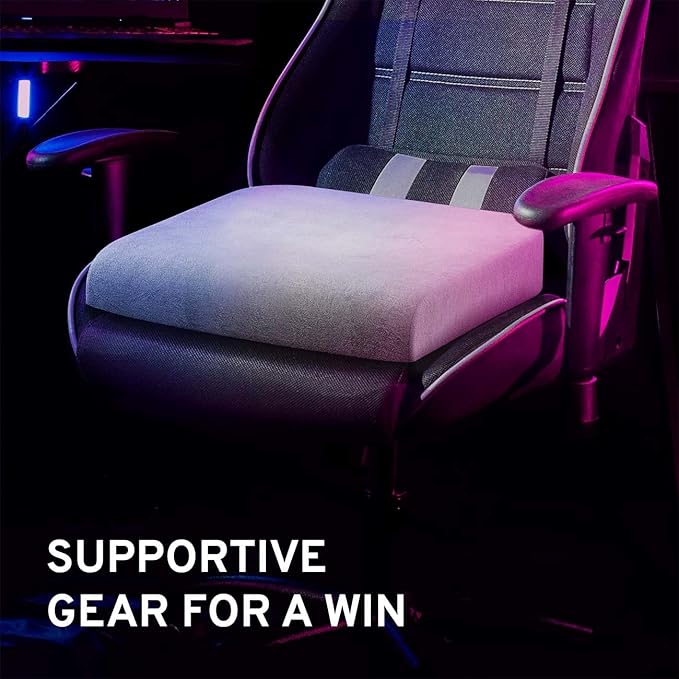 Seat Cushion Extra Large - Firm Memory Foam Chair Pad for Recliner, Wheelchair, Office Chair, Stadium, Bleacher, Car, Floor, Patio Furniture, Bariatric Overweight Users 19”x17”x3”