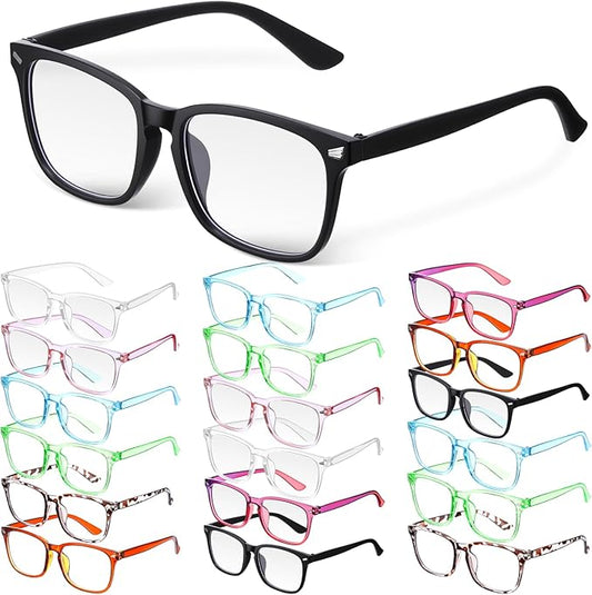 Jerify 18 Pack Blue Light Glasses for Women Men, Bluelight Blocking Glasses for Computer Reading Phone Screen Gaming TV