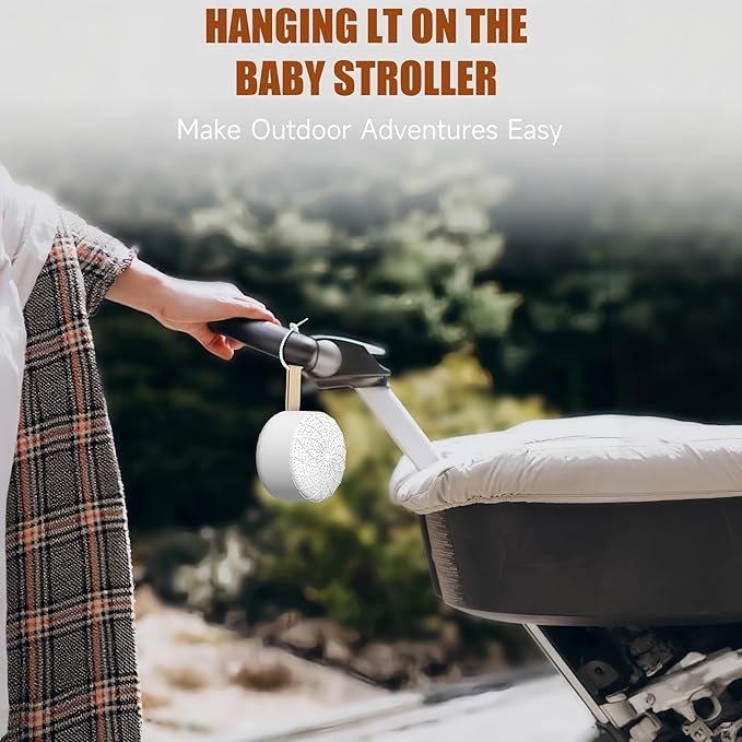 White Noise Machine Suitable for Baby Adult - Portable Sound Machine, Equipped with Long-Lasting Battery, 24 Soothing Sounds,Sound Therapy for Home,Office,Travel and Sleep