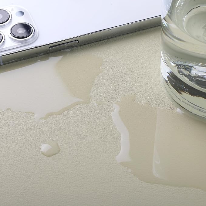 Leather Desk Mat Mouse Pad Large Non-Slip Surface Office Home Desk Accessories Supplies Decor for Keyboard Computer Laptop Writing Table Protector (Matcha Green)