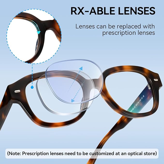 Dollger Blue Light Blocking Glasses For Woman Square Men Rectangle Computer BlueLight Glasses Non-Prescription Glasses