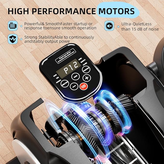Under Desk Elliptical Machine, Electric Ellipse Leg Exerciser with Remote,Suitable for Leg Exercises for Elderly People ，12 Auto Modes &12 Adjustable Quiet