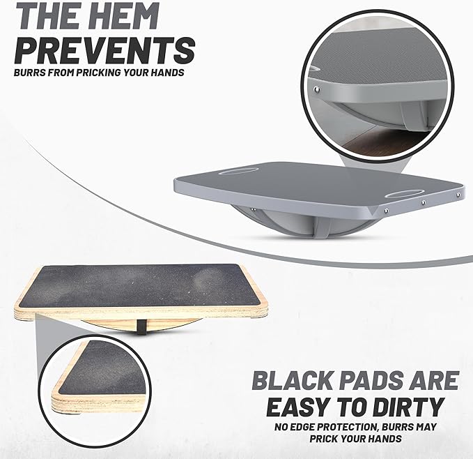 Advanced Wood Balance Board, 360 Degree Rotation and Tilt - Non-Slip 500 lbs Wobble Board for Standing Desk, Physical Therapy and Yoga Practice, Core Strength, Stability for Men, Women, Young and Old