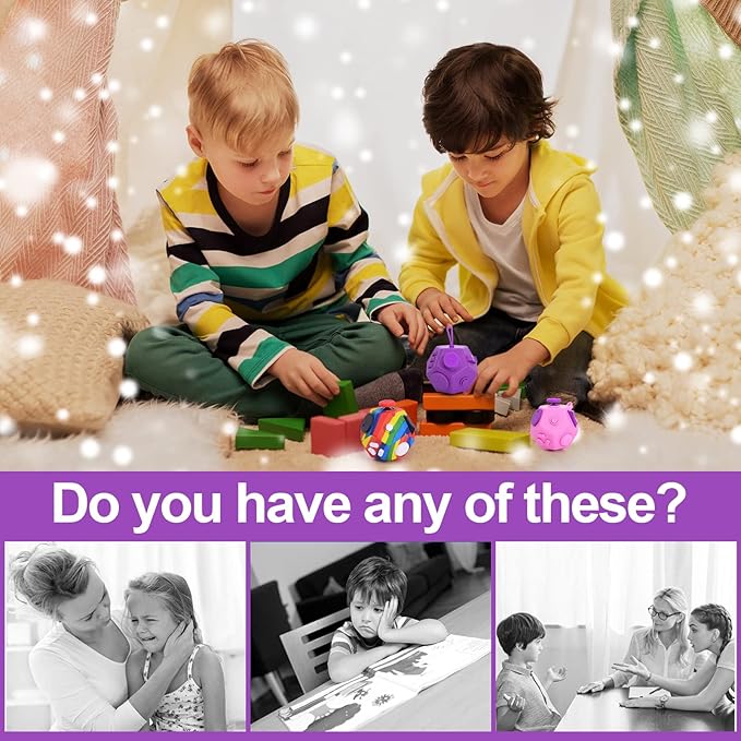 Small Fidget Toys for Kids Adults with Anxiety ADHD Autism and Relief Stress (Purple)