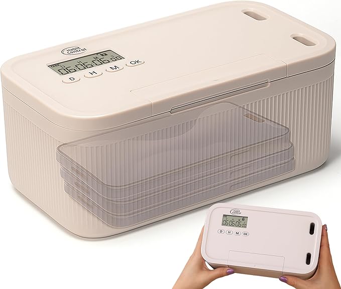 Timed Lock Box - Unplug from Cell Phones, Video Games, Socials, Snacks, Distractions - Simple or Timer Lock Mode - 30 Days Max Timer - Be More Present, Productive & Focused - Habit Control