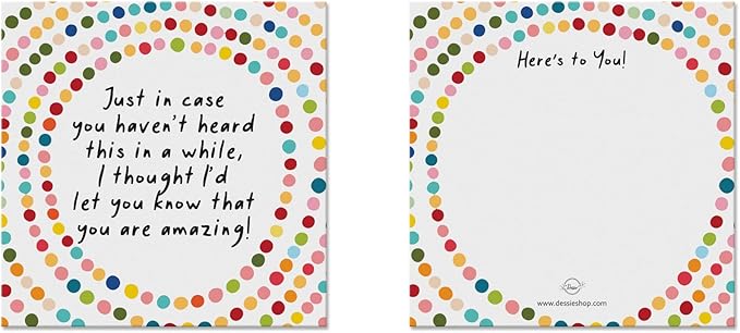 Dessie 60 Inspirational Cards With Envelopes 3.5x3.5. You Are Awesome Seals for Appreciation, Encouragement,Gratitude, Positive Affirmations, Thoughtful Gifts. Post-it Note Size.