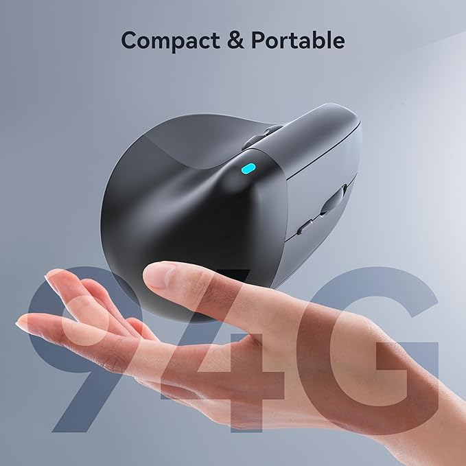 Timce V30 Ergonomic Mouse Wireless,2.4G and Dual Bluetooth Wireless Connectivity, 3 Adjustable DPI Vertical Mouse, Rechargeable Ergo Mousefor Laptop, PC, iMac and Desktop