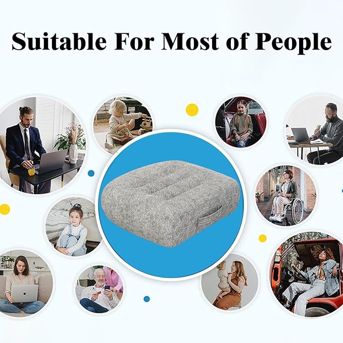 Super Thicken Car Seat Cushion for Adults/Office Chair Cushions/Butt Pillow for Car Long Sitting,Portable Car Seat Pad Fatigue Relief Suitable for Trucks,Cars,Office Chairs,Wheelchairs（Light gray）