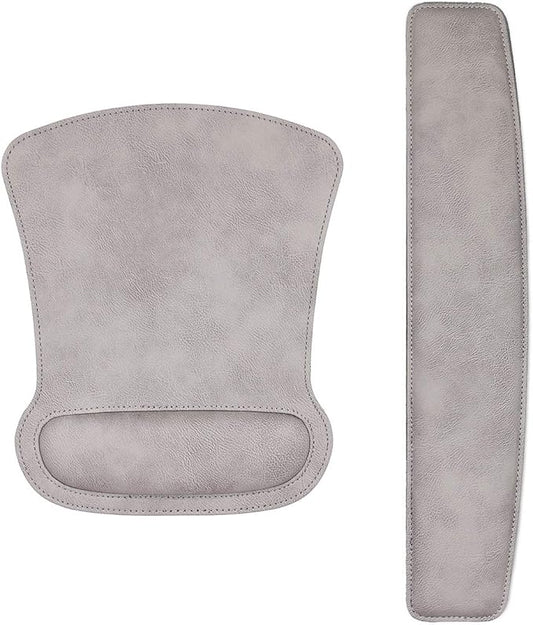 RICHEN Keyboard Wrist Rest Pad and Mouse Wrist Rest Support Mouse Pad Set,Sturdy & Comfortable & Lightweight for Easy Typing & Pain Relief-Ergonomic Support (Gray White)