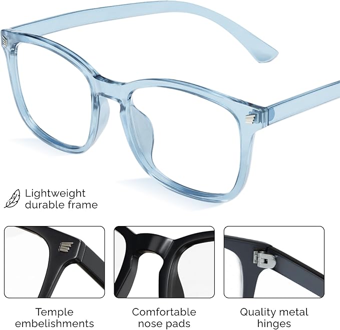 livho High Tech Blue Light Glasses - Advanced up to 99% Blue Light Blocking Computer Glasses - Screen Fatigue & UV Protection