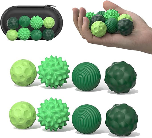 Magnetic Balls Fidget Toy Adults - 8pcs Sensory Attraction Stress Balls with Silicone Shell for Adults to Calm Restless Hands Anxious Mind, Office Desk Stress Magnetic Fidget Balls for Anxiety Relief
