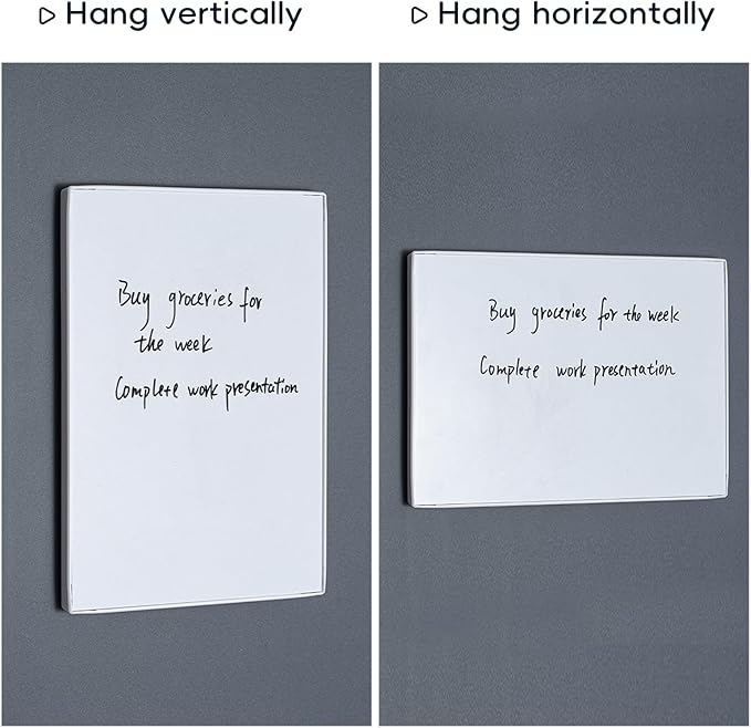 Magnetic Dry Erase Board White Board, 11.8'' x 8.3'', Small Stand-Up or Hangable Desktop Dry Erase White Board, Mini Dry Erase Whiteboard Easel for Desk with Two Markers and Four Magnets