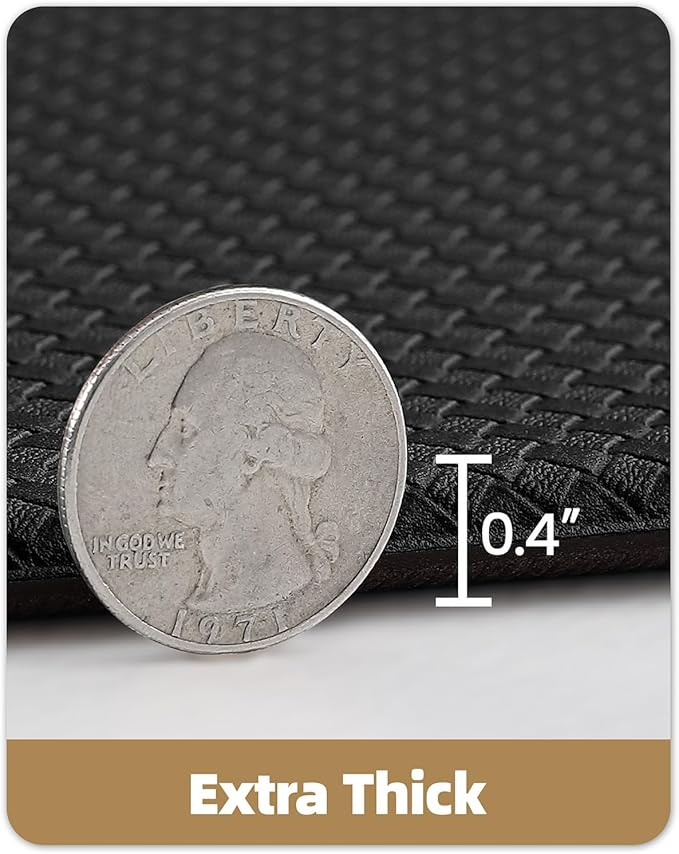 Color&Geometry Anti Fatigue Cushion Kitchen Mat for Floor -24"x71",Wide,Easy Clean, Water & Oil Proof, Anti Slip, Foam Rubber Runner Rug for Front Sink Comfort Standing,Black