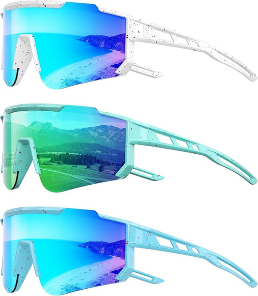 Kids Polarized Baseball Sunglasses for Boys Girls - Youth Softball Cycling Sports Sunglasses UV Protection Goggles